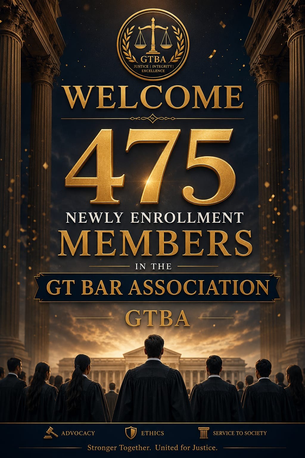 Welcome 475 Newly Enrolled Members to GT Bar Association